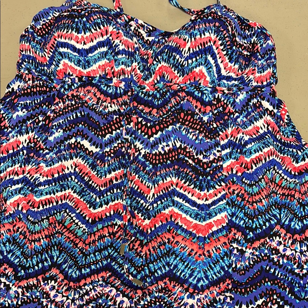 Tropical Escape Multicolor Zigzag One Piece Swimsuit